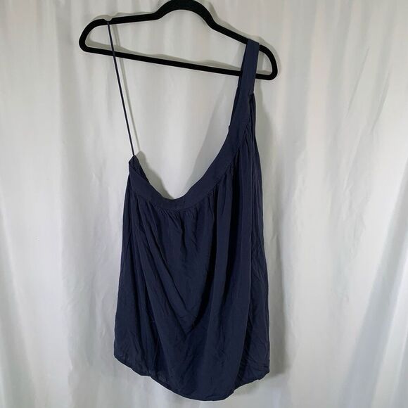 New Old Navy Tank Top Women's 3X Navy Blue Single Strap Lightweight Elastic Back - Picture 1 of 7